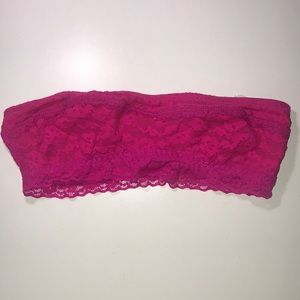 Hot pink bandeau.